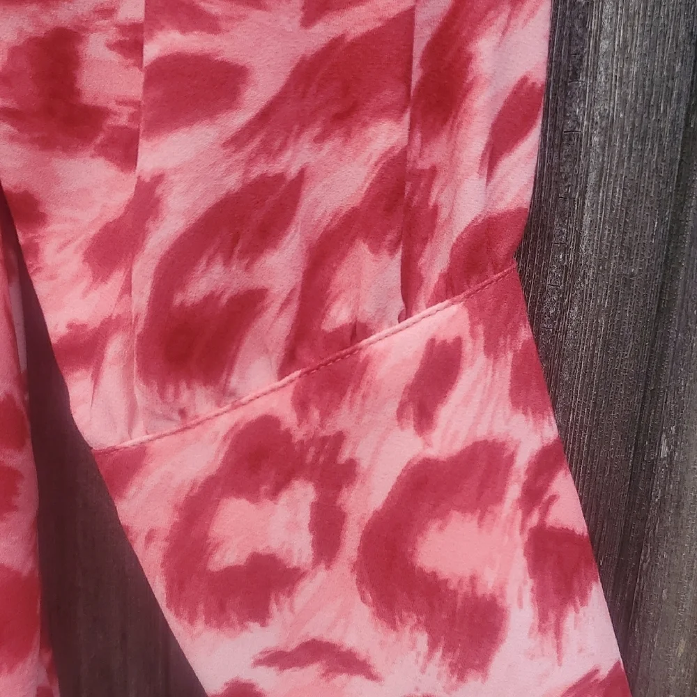 Kate Spade Panthera Red Animal Print Long Sleeve Dress